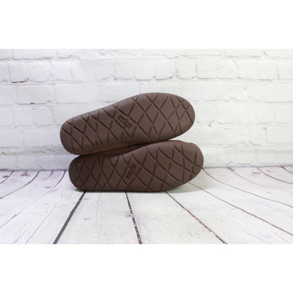 *LL Bean Brown Suede Wicked Good Shearling Lined Moccasin Slippers 11 Inch - Picture 7 of 9